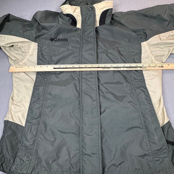 Columbia Jacket Womens Large Green Khaki Vintage Bugaboo Windbreaker Utility - Picture 4 of 16
